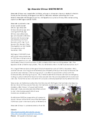A preview of a PDF biography for Gilmour, Alexander